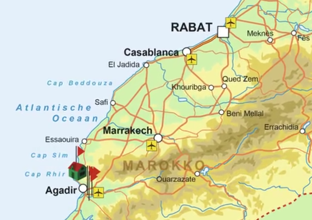 Pin High kaartje Marokko